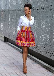 Black And White African Print Skirt Women S Fashion High Waist Printed Skirt And White Blouse African Fashion Fashion African Attire