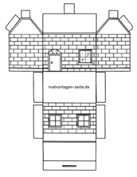 Papiergebäude zum ausdrucken / graffiti coloring pages to download and print for free : Bastelvorlagen Kleine Papierhauser Vorlage Papierhaus Basteln