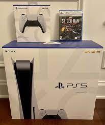 Compare ps5 bundles and deals from leading uk gaming retailers. Sony Playstation 5 Console Disc Ps5 Controller Launch Spider Man Game Bundle New Find New Deals