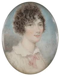 Portrait of actress Miss Farren" rare miniature