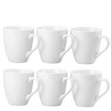 As low as $2.3 ea. Coffee Mug Set Set Of 6 Large Sized 16 Ounce Ceramic Coffee Mugs Restaurant Coffee Mugs By Bruntmor White Walmart Com Walmart Com