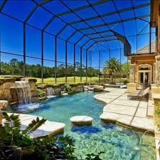 Everyone enjoys socializing in the leaders' spacious (36' x 60') screened enclosure, perfectly safe from mosquitoes. Aluminum Pool Enclosures Service In Texas Simmons Home Design