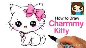 I had an image of this cat in my head the whole week! How To Draw A Cute Cat Easy Sanrio Charmmy Kitty Youtube