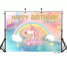 Dreamy Cartoon Unicorn Happy Birthday Banner Background For Baby Shower Children Portrait Photography Backdrop Photo Studio Prop Background Aliexpress You can use these birthday banner photos for printing or online purpose. dreamy cartoon unicorn happy birthday banner background for baby shower children portrait photography backdrop photo studio prop