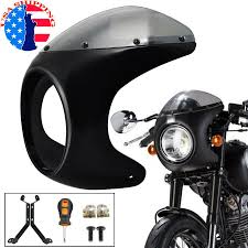 Kit Consists Of A Fairing Body Windshield And Windshield Mounting Screws Part Type Front Headlight Fairing Cafe Racer Handlebars Windshield Cover Cafe Racer