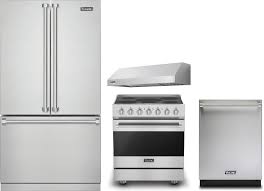Viking Vireradwrh1397 4 Piece Kitchen Appliances Package With Electric Range French Door Refrigerator And Dishwasher In Stainless Steel Kitchen Appliance Packages French Door Refrigerator Kitchen Appliances