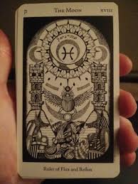 The usual structure major arcana: Finally Got The Hermetic Tarot Deck This Is The Moon My Favorite Card Pisces I M Curious What Others See Here It S Full Of Symbology Tarot
