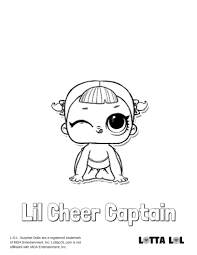 Lil Cheer Captain Coloring Page Lotta Lol Coloring Pages Lol Dolls Cheer Captain