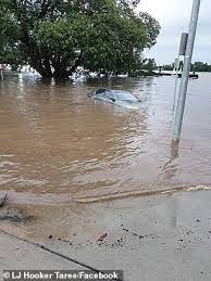 Australian Paddles A Kayak Down A Closed Pacific Highway In Nsw During Wild Weather Daily Mail Online