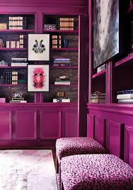 To merge authentic, early american design history with benjamin moore paint colors, we collaborated with the colonial williamsburg foundation. Purple Office Paint Color Modern Den Library Office Benjamin Moore Mulberry Atlanta Homes Lifestyles
