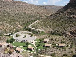 Start at the salado canyon trestle trailhead and follow the trail to the right for 1.5 miles. Lincoln National Forest Sitting Bull Falls Recreation Area