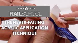 Yn Nail School The Never Failing Acrylic Application Technique School Nails Diy Acrylic Nails Young Nails