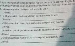 New zealand 2010 earthquake case studylimitations in a dissertation example historical argument essay. Contoh Soal Penjas Bola Voli Beserta Jawaban Soal Kelasmu Cute766