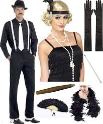 Black And White Theme Party Dress Ideas Pinstripe Black Trousers White Suspenders Black Shirt And A White Tie On A Man With A Moustache And In 2020 Gatsby Party Dress Gatsby Party Outfit Great Gatsby Outfits