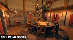 Simple Fantasy Interiors Cartoon Assets 3d Model Low Poly Obj Fbx Mtl Unitypackage Mat Uasset 5 Fantasy Interior Simple