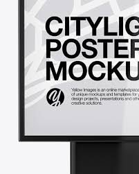 Download Citylight Poster Mockup In Outdoor Advertising Mockups On Yellow Images Object Mockups PSD Mockup Templates