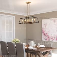 mid century modern retangle 8 light