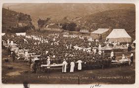 Christmas Dinner at Maymorn Camp; 1915 ...