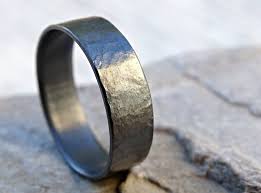 Black And Silver Mens Wedding Ring Black Silver Wedding Ring Unique Mens Wedding Band Silver Ring Silky Surface Mens Promise Ring Handforged Silver Mens Ring Used Look Mens Wedding Bands Unique Promise Rings For Guys Silver Wedding