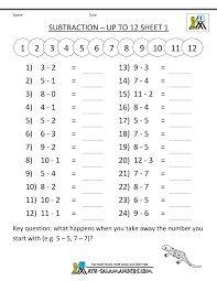 Math Subtraction Worksheets 1st Grade 1st Grade Math Worksheets First Grade Math Worksheets Math Subtraction Worksheets