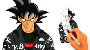 All cartoon, manga and anime characters featured on supercoloring.com are the property of their. How To Draw Drip Goku Step By Step Tutorial Youtube