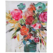 This shade of mint green is to die for! Bright Flowers In Vase Canvas Wall Decor Hobby Lobby 1952480