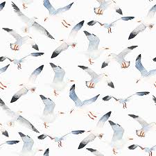 Seagull Pattern From The Archives Seagull Pattern Patterndesign Surfacedesign Design Illustration Aq Illustration Illustration Art Pattern Design
