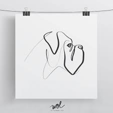 Black And White Boxer Dog Head Silhouette Boxer Dog Art Print Boxer Gift Boxer Dog Print Boxer Breed Etsy Dog Print Art Boxer Dogs Art Boxer Dog Tattoo