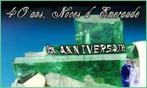 Vous pourrez aussi envoyez vos cartes d'anniversaire de mariage par la poste en quelques votre carte d'anniversaire de mariage sera imprimée et postée. Carte 40 Ans Emeraude Cybercartes Com