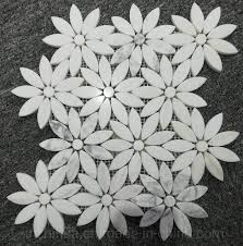 Luscombe tiles melbourne is a family owned and operated business, with over 30 years of expertise in the tile industry. China Carrara White Marble Daisy Flower Water Jet Mosaic Art Wall Tiles China Mosaic Tiles Water Jet Mosaic