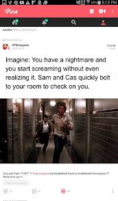 Imagine Y N Get Away From Me You Yell In Your Sleep Y N Oh She S Just Having A Supernatural Fanfiction Supernatural Books Supernatural Fans