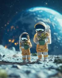 3D宇航员母子- 阿毛儿- 原创作品- 视觉中国(爱视觉)