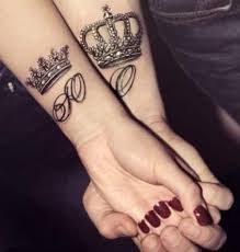 Behind the ear crown tattoo. 40 King And Queen Tattoos For Lovers That Kick Ass
