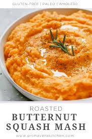 Roasted Butternut Squash Mash Is A Delicious Rich And Healthy Mash Made With Butternut Squash Recipes Healthy Winter Squash Recipes Roasted Butternut Squash