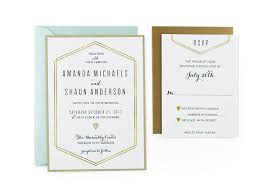 Modern diy calligraphy rose gold/gold/silver foil vellum wedding invitations swfi020. Gold Lines Free Wedding Invitation Template
