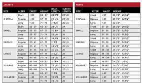 army combat uniform size chart army ocp uniform sizes