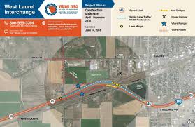 This map consisting of the 4 main areas. West Laurel Interchange Map Billingsgazette Com
