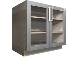 Lifeart cabinetrylancaster shaker assembled 30x12x12 in. 2 Glass Door Base Cabinet
