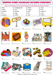 shopping esl printable worksheets and exercises words vocabulary letter a flashcards