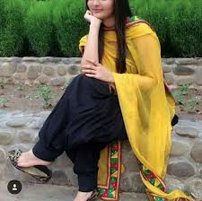 Black And Yellow Suit Girls Pin On Ladies Dress