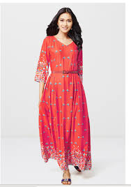 Take a close look at the stylish dress. Rust Bird Print Maxi Dress à¤® à¤• à¤¸ à¤¡ à¤° à¤¸ Global Desi Dibrugarh Id 16643608433