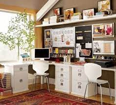 Workspace For Two Home Office Space Home Office Design Office Inspiration