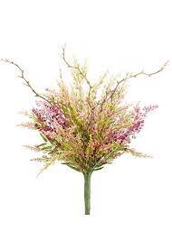 Mauve Burgundy Heather Flower Fern Bush Silk Flowers Afloral Com Wildflower Wedding Bouquet Fake Flower Arrangements Heather Flower