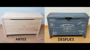 Como hacer un cofre joyero con hojas de revistas. Baul Madera Vintage 30 2021