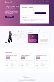 Job Portal Website Template Purple And White Theme In 2020 Job Portal Website Portal Website Job Portal