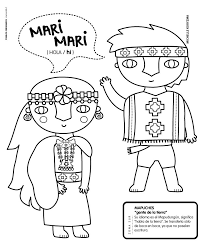 Coloring Page For Kids Learning About Mapuches Native People From Chile Michelle Koryzma For Artel Pueblos Originarios Chile Tierra Significado Actividades