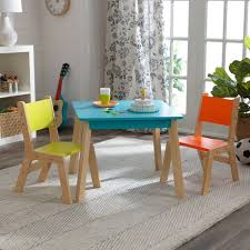 Modern Kids 3 Piece Play Table And Chair Set Table And Chair Sets Round Table And Chairs Kids Activity Table