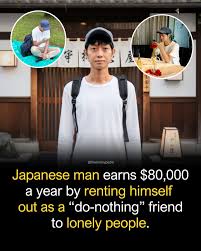 Shoji Morimoto, a man from Japan, has built an unusual career by renting himself out as a 'do-nothing' companion to strangers. According to CNBC, Morimoto was fired from his office job in