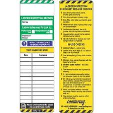 You must name and point to or touch each item, and fully explain what. Scafftag Laddertag Inserts 10 Pack Safety Signs Screwfix Com