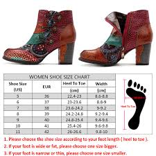 Us 39 48 58 Off Socofy Vintage Splicing Printed Ankle Boots For Women Shoes Woman Genuine Leather Retro Block High Heels Women Boots 2019 New In